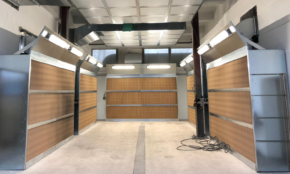 Spänex Farbnebelabsauganlage mit Zuluft