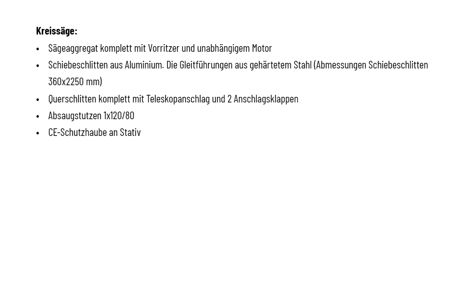 Casadei Kreissaege-Kehlmaschine TS-35-ES