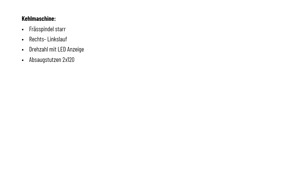 Casadei Kreissaege-Kehlmaschine TS-35-ES