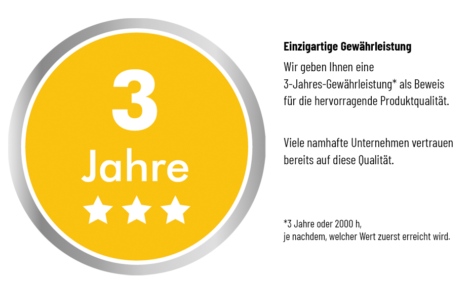 UNTHA Zerkleinerer 3-Jahre-Gewährleistung
