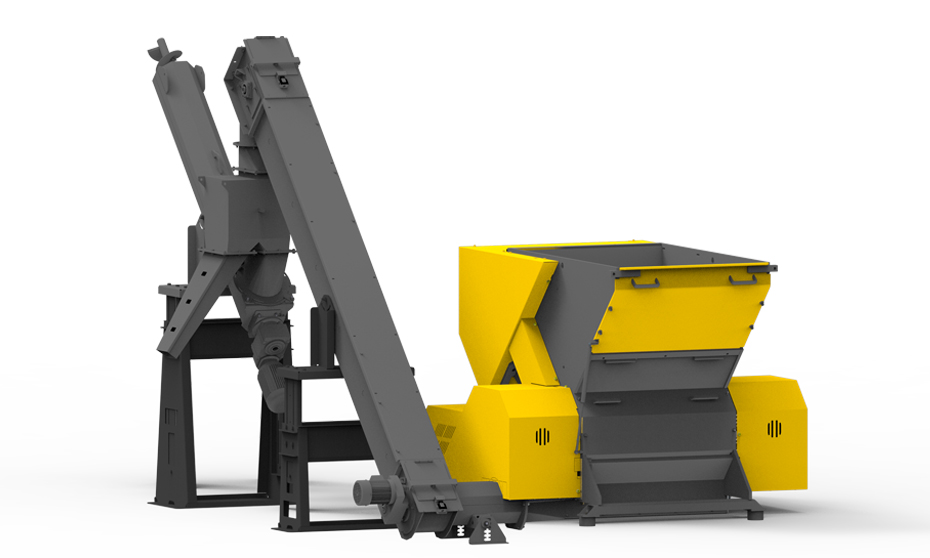 UNTHA Systemlösungen mit Zerkleinerer und Fördersystemen